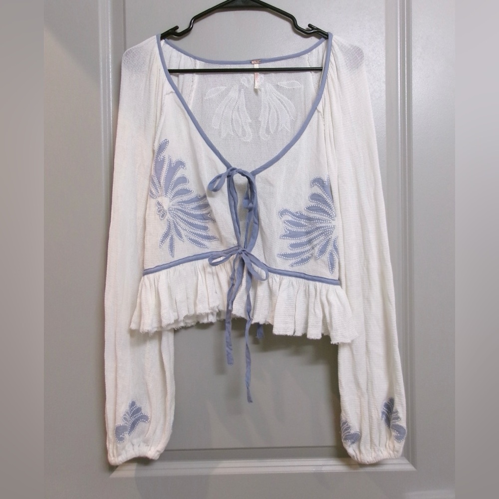 Free People Tie-Front Top